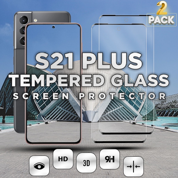 2-Pack SAMSUNG S21 PLUS Skærmbeskyttelse - Hærdet Glas 9H - Super kvalitet 3D