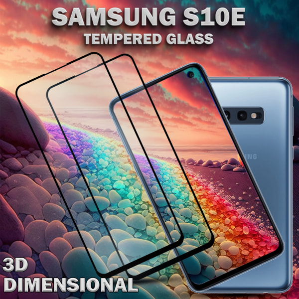2-Pack Samsung Galaxy S10E - Härdat Glas 9H – Super kvalitet 3D Skärmskydd