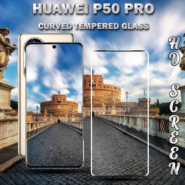 1-Pack HUAWEI P50 PRO Skærmbeskyttelse - Hærdet Glas 9H - Super kvalitet 3D