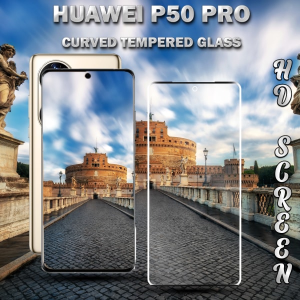 Huawei P50 Pro - Härdat Glas 9H – 3D Super kvalitet Skärmskydd