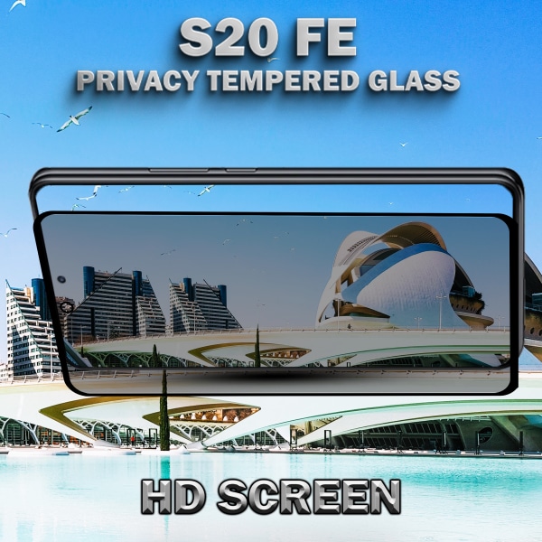 1-Pack Privacy Skärmskydd For Samsung S20 FE - Härdat Glas 9H - Super Kvalitet 3D