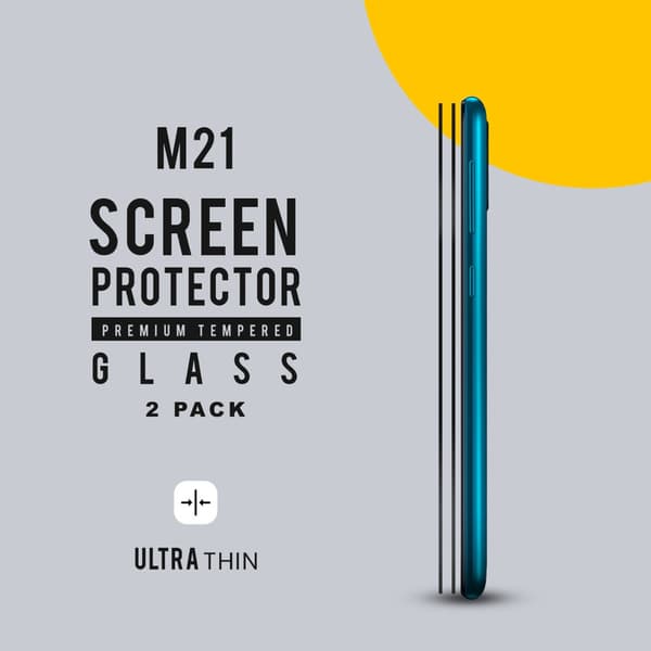 2-Pack Samsung Galaxy M21 - Härdat glas H9 - Top kvalitet 3D