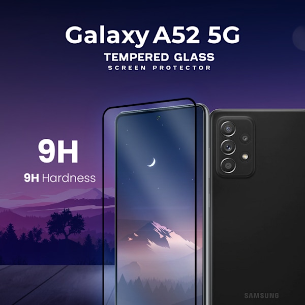 1-Pack SAMSUNG GALAXY A52 Näytönsuoja - Karkaistu Lasi 9H - Super laatu 3D