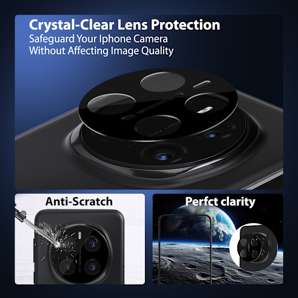 2-Pack Honor Magic 7 Pro Skærmbeskyttelse & 2-Pack linsebeskyttelse - Hærdet Glas 9H - Super kvalitet 3D