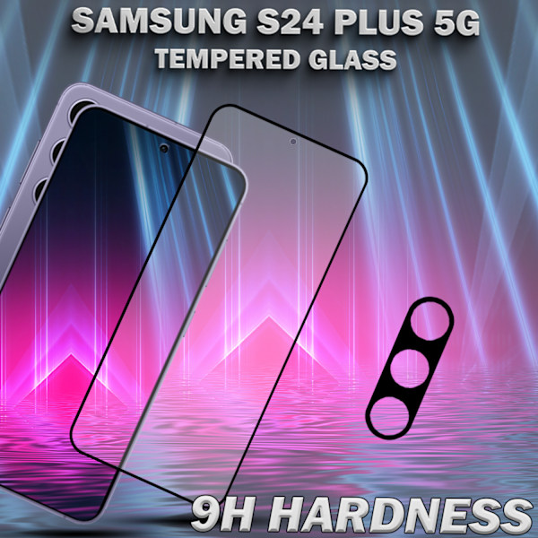 1-Pack SAMSUNG S24 PLUS Skærmbeskyttelse & 1-Pack linsebeskyttelse - Hærdet Glas 9H - Super kvalitet 3D