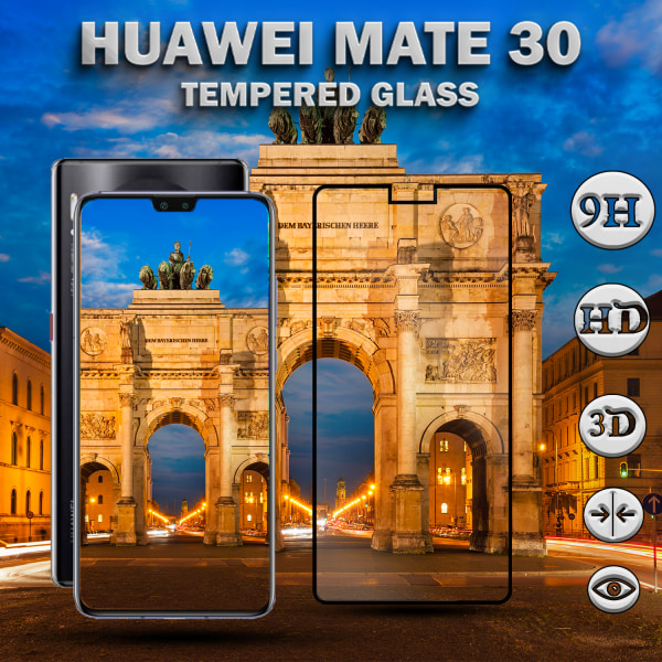 1-Pack Huawei Mate 30 Skärmskydd - Härdat Glas 9H - Super kvalitet 3D