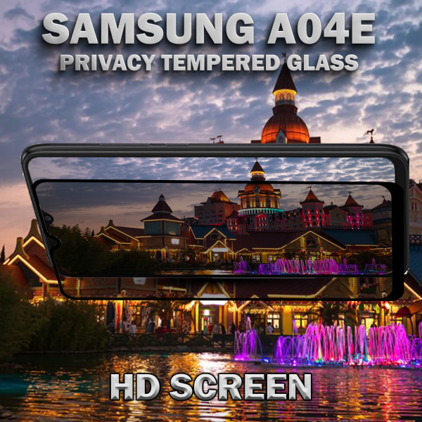 1-Pack Privacy Skärmskydd For Samsung A04E - Härdat Glas 9H - Super Kvalitet 3D