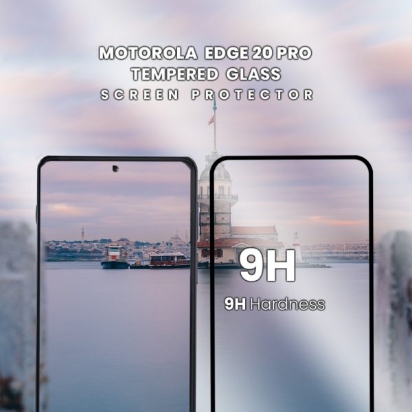 Motorola EDGE 20 Pro - Härdat Glas 9H - Super kvalitet 3D