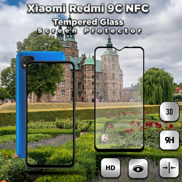 1-Pack XIAOMI REDMI 9C NFC Skærmbeskyttelse - Hærdet Glas 9H - Super kvalitet 3D