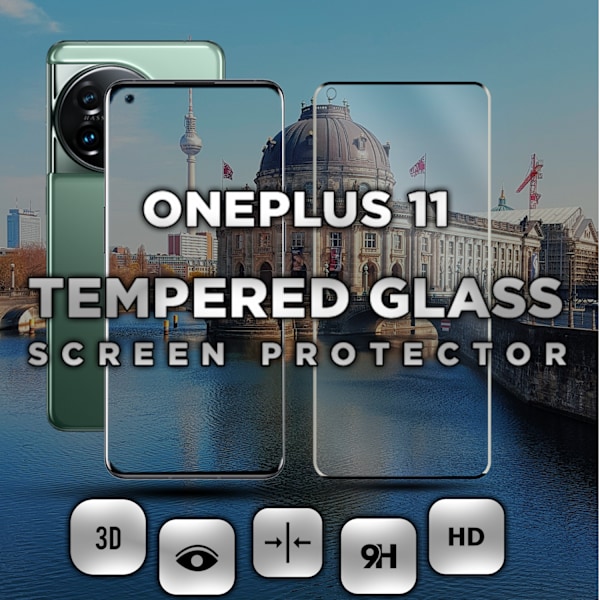 1-Pack ONEPLUS 11 Näytönsuoja - Karkaistu Lasi 9H - Super laatu 3D