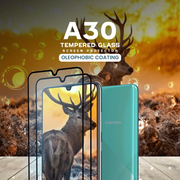 2-PaCK Samsung Galaxy A30 - Härdat Glas 9H-Super Kvalitet 3D