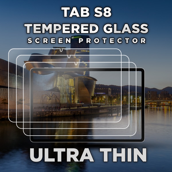 3-Pack Samsung Galaxy Tab S8 - Härdat Glas 9H - Super Kvalitet