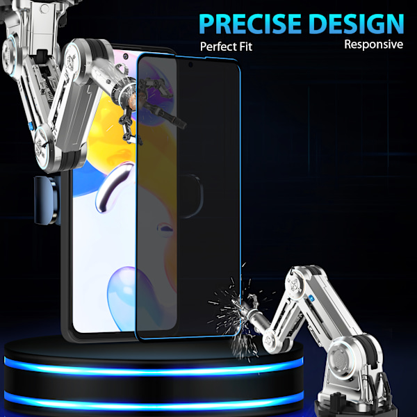 2-Pack Xiaomi Redmi Note 11 Pro Privacy Näytönsuoja - Karkaistu Lasi 9H - Super laatu 3D