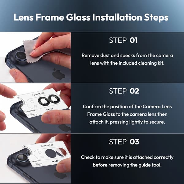 2-Pack iPhone Duo Skærmbeskyttelse & 1-Pack linsebeskyttelse - Hærdet Glas 9H - Super kvalitet 3D
