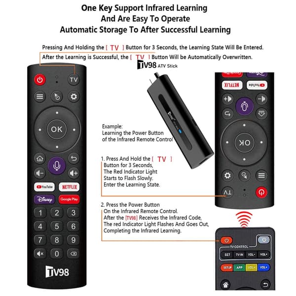 Streaming enhet TV Stick 8K med HDMI och Bluetooth 5.0