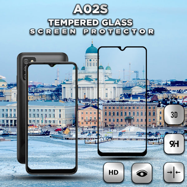 Samsung Galaxy A02s - Härdat Glas 9H - Super Kvalitet 3D Skärmskydd