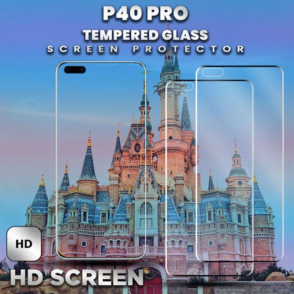 2-Pack Huawei P40 Pro - Härdat glas 9H – Super kvalitet 3D