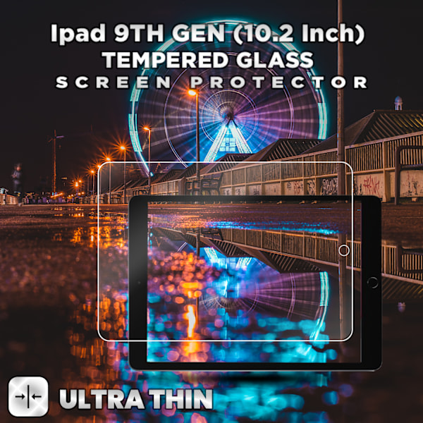 1-Pack APPLE IPAD 9TH GEN (10.2 INCH) Skærmbeskyttelse - Hærdet Glas 9H - Super kvalitet 3D