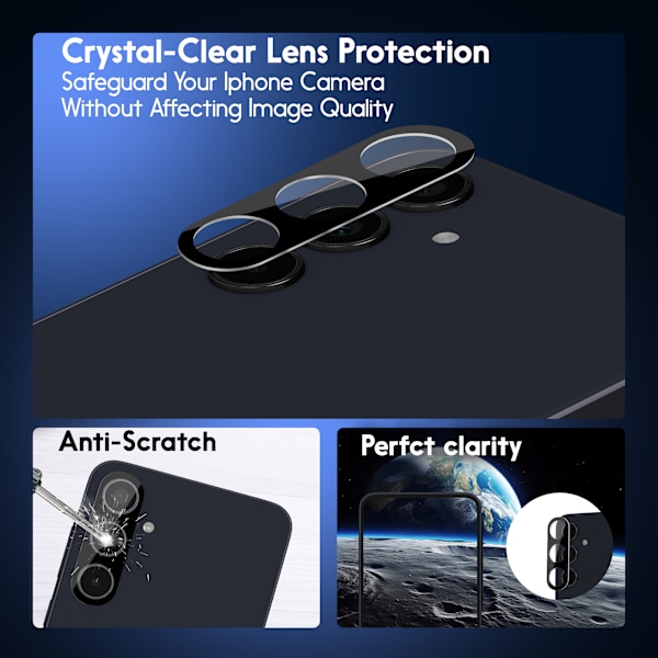 2-Pack SAMSUNG A36 Skærmbeskyttelse & 2-Pack linsebeskyttelse - Hærdet Glas 9H - Super kvalitet 3D