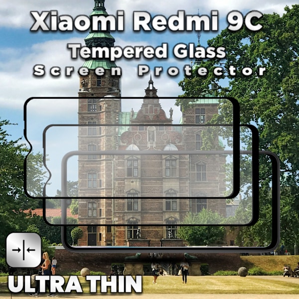 2-Pack XIAOMI REDMI 9C Skærmbeskyttelse - Hærdet Glas 9H - Super kvalitet 3D