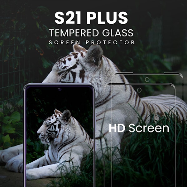 2-Pack SAMSUNG S21 PLUS Skærmbeskyttelse - Hærdet Glas 9H - Super kvalitet 3D