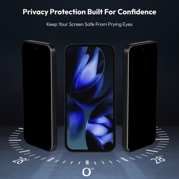 2-Pack Google Pixel 10A Privacy Skærmbeskyttelse - Hærdet Glas 9H - Super kvalitet 3D Google Pixel 10A