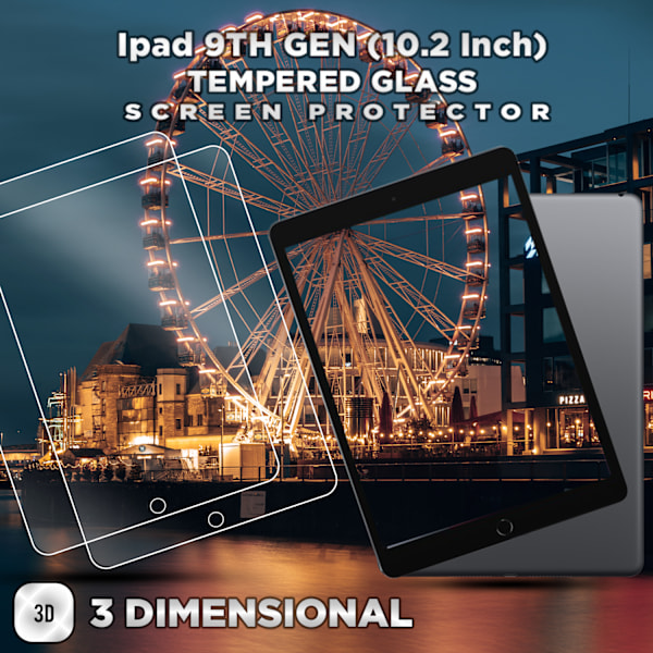 2-Pack APPLE IPAD 9TH GEN (10.2 INCH) Skærmbeskyttelse - Hærdet Glas 9H - Super kvalitet 3D