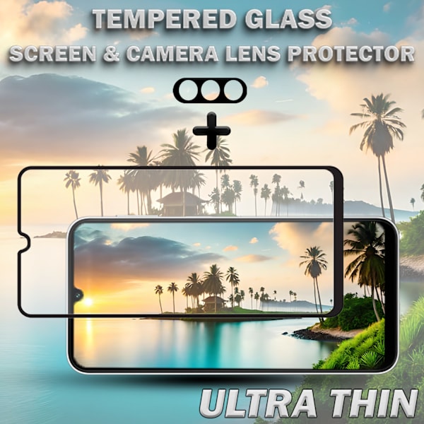 1-Pack SAMSUNG A24 Skærmbeskyttelse & 1-Pack linsebeskyttelse - Hærdet Glas 9H - Super kvalitet 3D