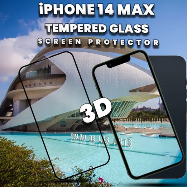 1-Pack IPHONE 14 MAX Skærmbeskyttelse - Hærdet Glas 9H - Super kvalitet 3D
