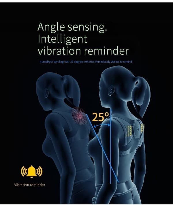 Hållningskorrigerare med vibration och elastiska remmar för barn och vuxna