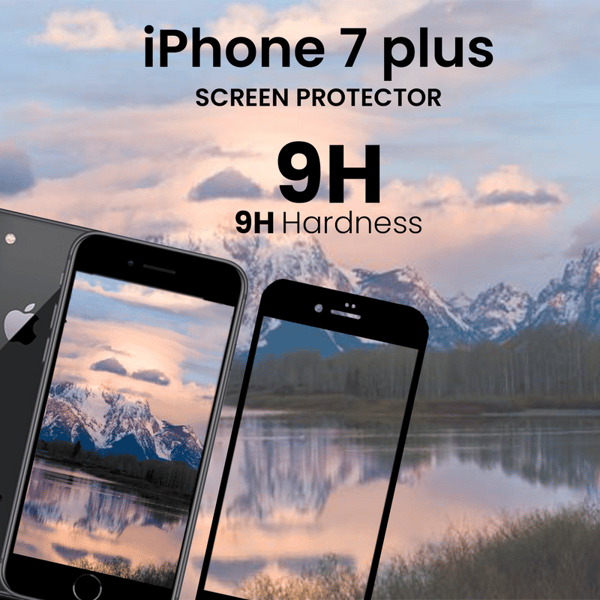 iPhone 7 Plus Svart - Härdat Glas 9H - Super Kvalitet 3D