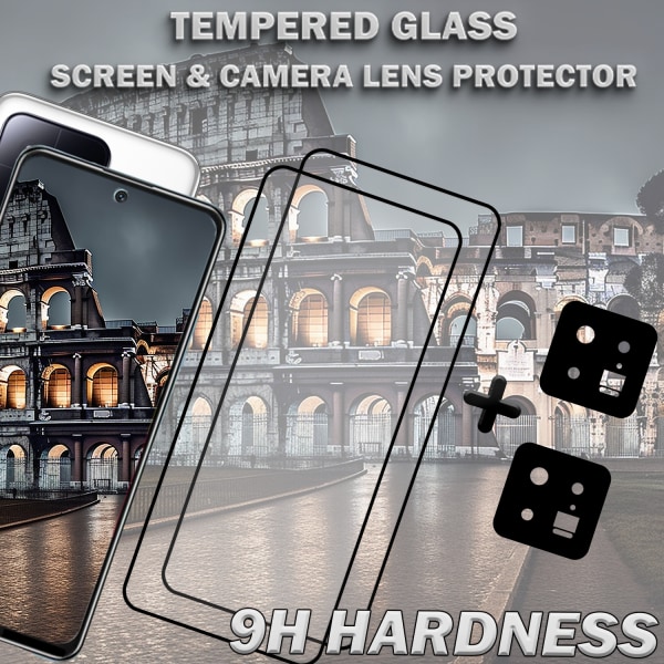 2-Pack XIAOMI 13 Skärmskydd & 2-Pack linsskydd - Härdat Glas 9H - Super kvalitet 3D