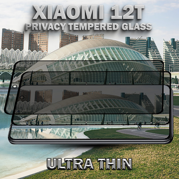 2-Pack Privacy Skärmskydd For Xiaomi 12T - Härdat Glas 9H - Super Kvalitet 3D