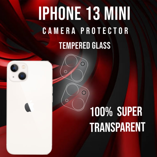 2-Pack Linsskydd iPhone 13 Mini Kamera - Härdat Glas 9H-Super 3D