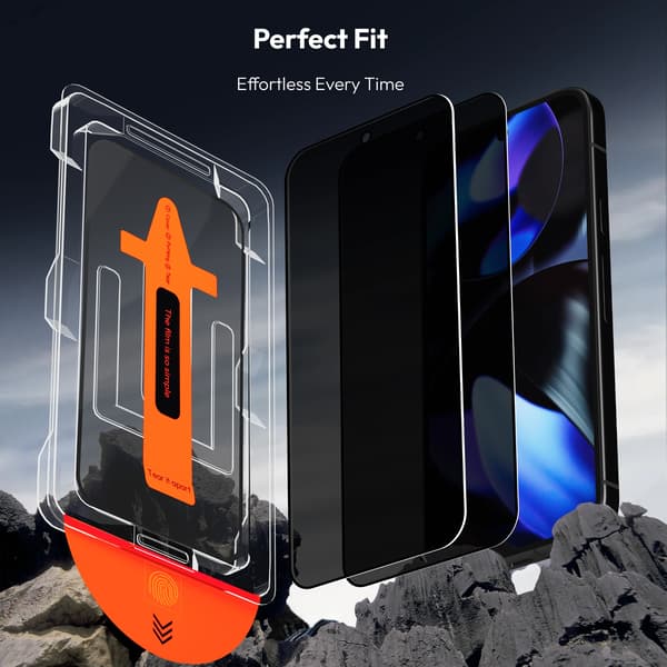 1-Pack Google Pixel 9 Privacy Skärmskydd & 1-Pack linsskydd - Härdat Glas | [Automatisk Installation] - Bubbelfritt