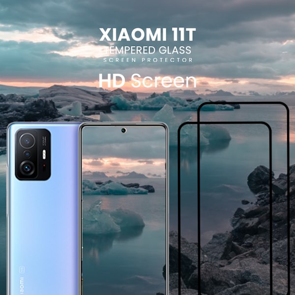 2-Pack Xiaomi 11T 5G - Härdat Glas 9H - Super kvalitet 3D Skärmskydd