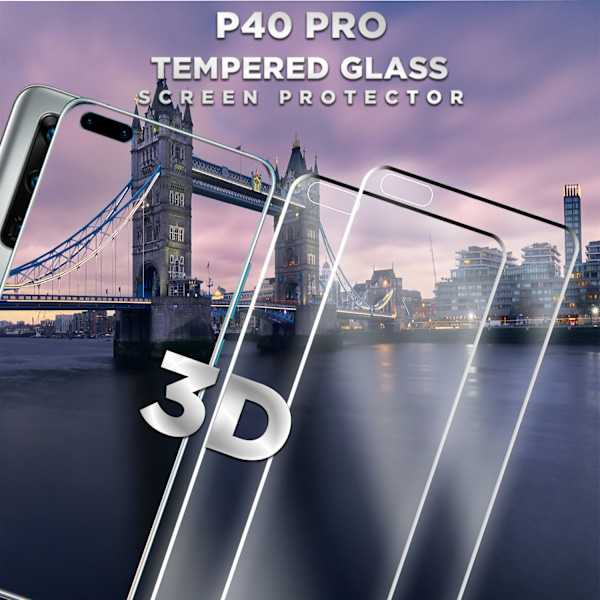 2-Pack Huawei P40 Pro - Härdat Glas 9H – Super kvalitet 3D Skärmskydd