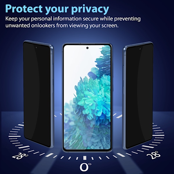 1-Pack Samsung S20 FE Privacy Skärmskydd - Härdat Glas 9H - Super kvalitet 3D