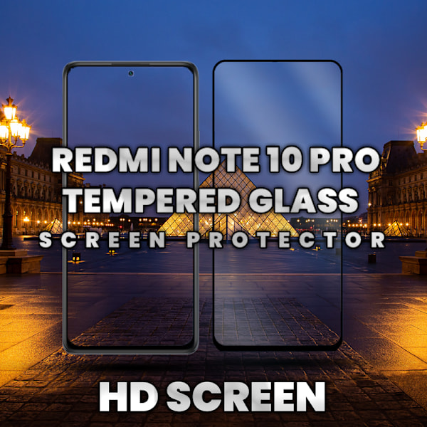 Xiaomi Redmi Note 10 Pro - Härdat glas 9H-Super kvalitet 3D