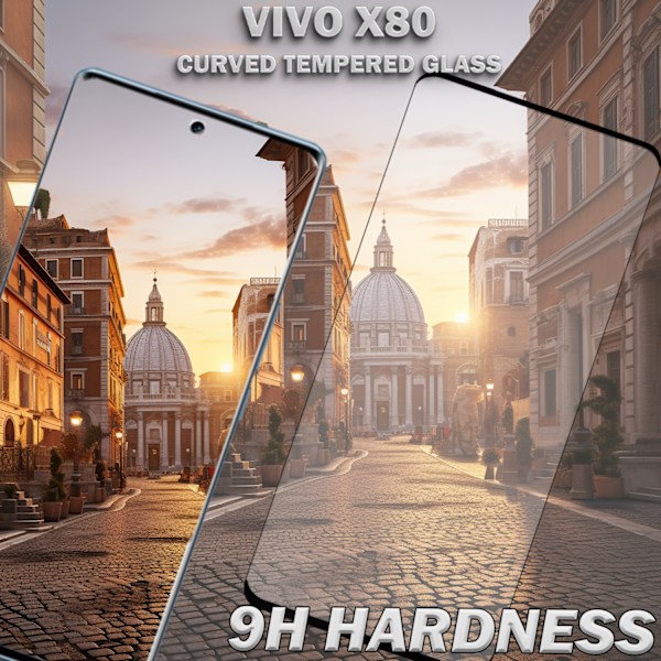 1-Pack VIVO X80 Skærmbeskyttelse - Hærdet Glas 9H - Super kvalitet 3D