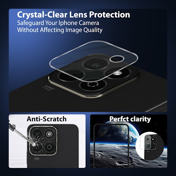 2-Pack Honor 200 Smart Skærmbeskyttelse & 2-Pack linsebeskyttelse - Hærdet Glas 9H - Super kvalitet 3D