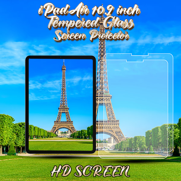 2-Pack APPLE IPAD AIR (10.9 INCH) Skærmbeskyttelse - Hærdet Glas 9H - Super kvalitet 3D