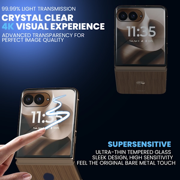 1-Pack Motorola Razr 60 Ultra (2025) Skärmskydd - Härdat Glas 9H - Super kvalitet 3D