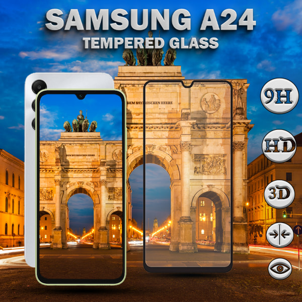 Samsung Galaxy A24 - Härdat Glas 9H - Super Kvalitet 3D Skärmskydd