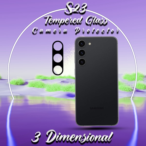 1-Pack Linsskydd Samsung Galaxy S23 - Härdat Glas 9H - Super 3D Linsskydd