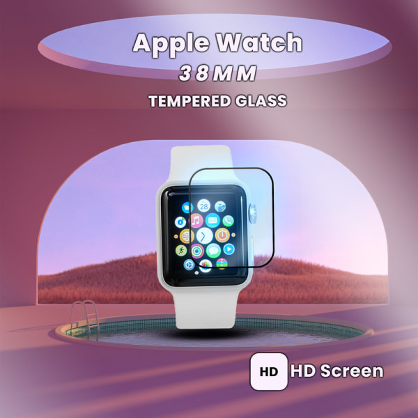 Apple Watch 38mm -Härdat glas 9H – Super kvalitet 3D Skärmskydd