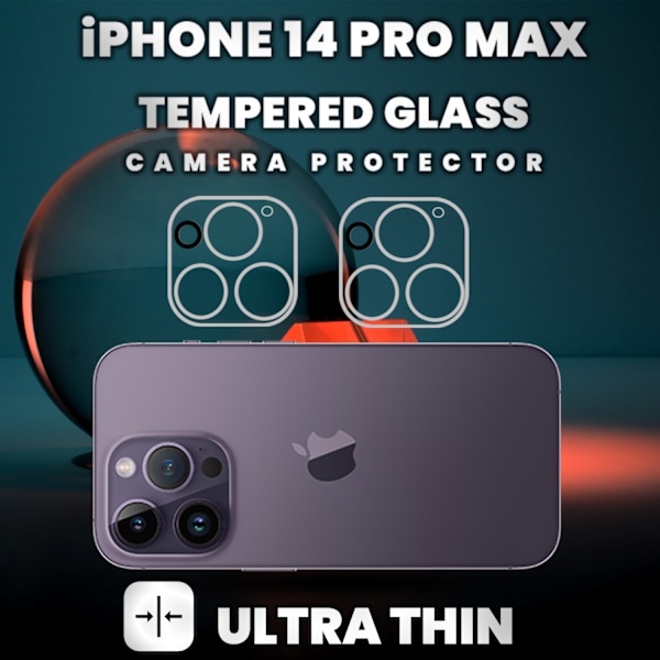 2-Pack Iphone 14 Pro Max Linsskydd - 9H Härdat glas- Super 3D Linsskydd