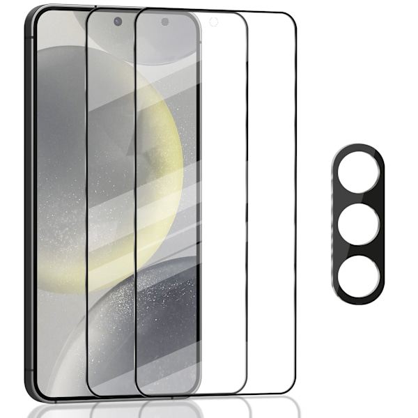 2-Pack SAMSUNG S24 PLUS Skærmbeskyttelse & 1-Pack linsebeskyttelse - Hærdet Glas 9H - Super kvalitet 3D