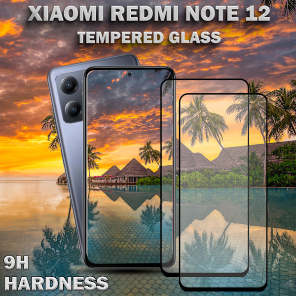 2-Pack Xiaomi Redmi Note 12 - Härdat Glas 9H-Super kvalitet 3D Skärmskydd