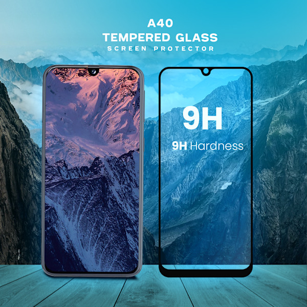 1-Pack SAMSUNG GALAXY A40 Näytönsuoja - Karkaistu Lasi 9H - Super laatu 3D